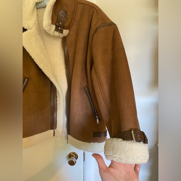 Dynamite Faux Leather Aviator Jacket 🧥 - Picture 2 of 7